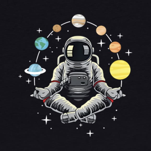 Meditating Astronaut by YASSIN DESIGNER